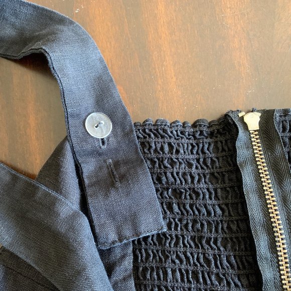 Reformation Black Linen Lunna Jumpsuit Size 6 - Picture 10 of 12